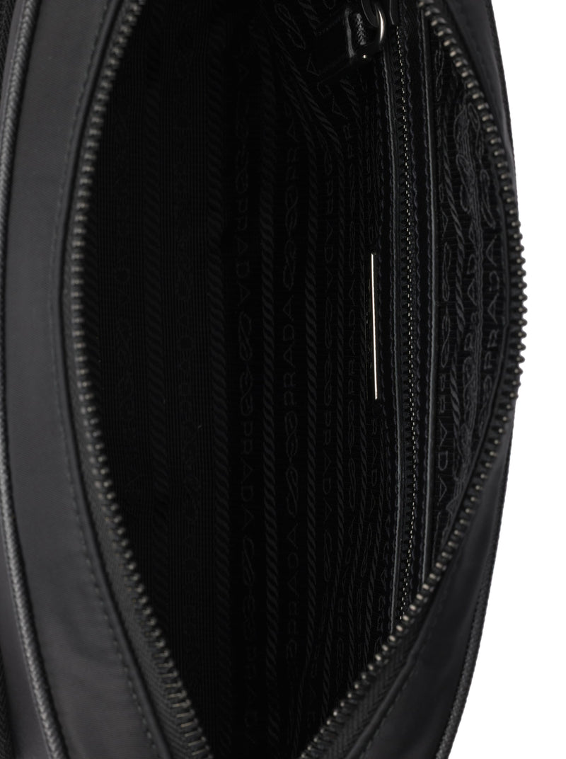 SMALL SHOULDER BAG IN RE-NYLON AND SAFFIANO