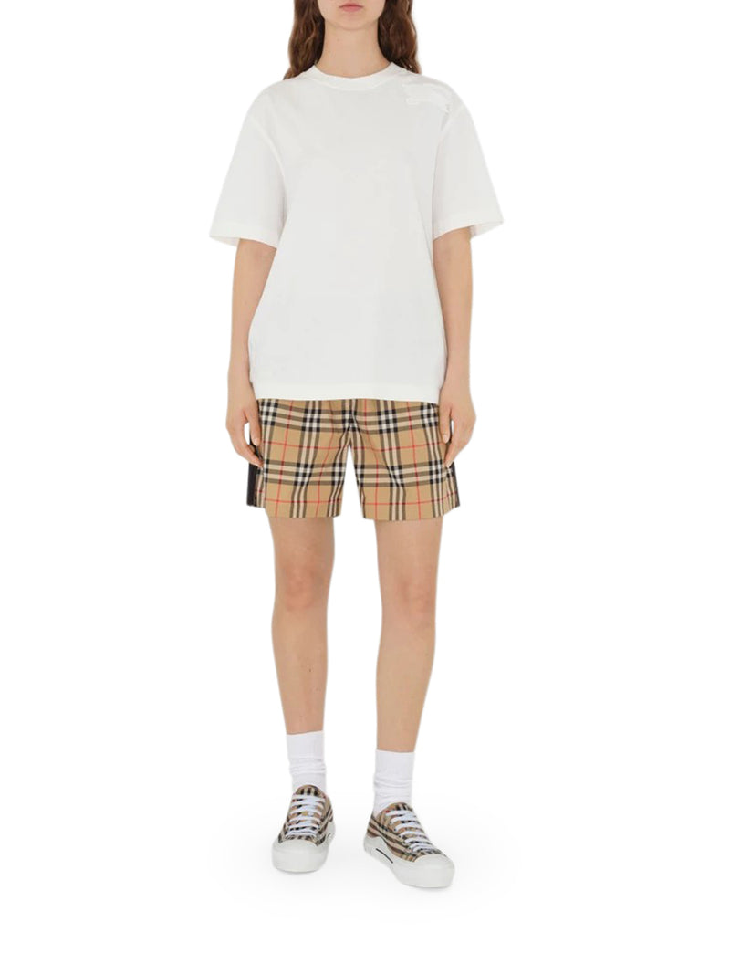 CHECKED COTTON SNEAKERS