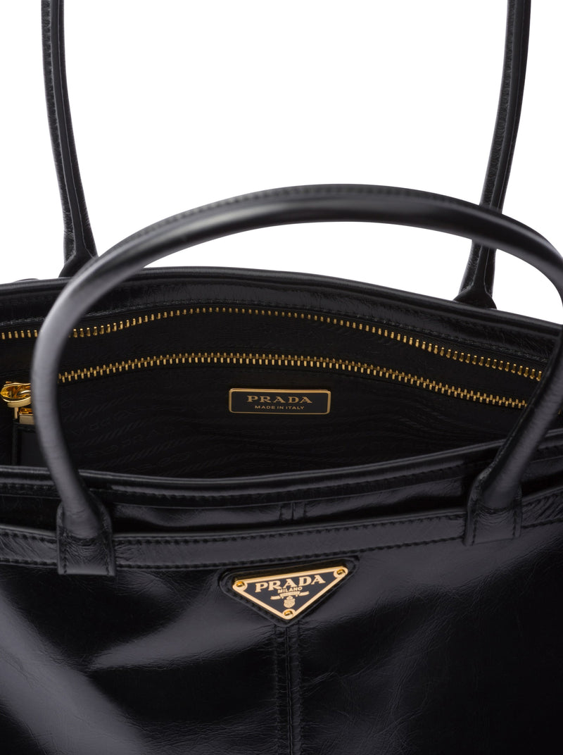 PRADA BONNIE LARGE LEATHER HANDBAG