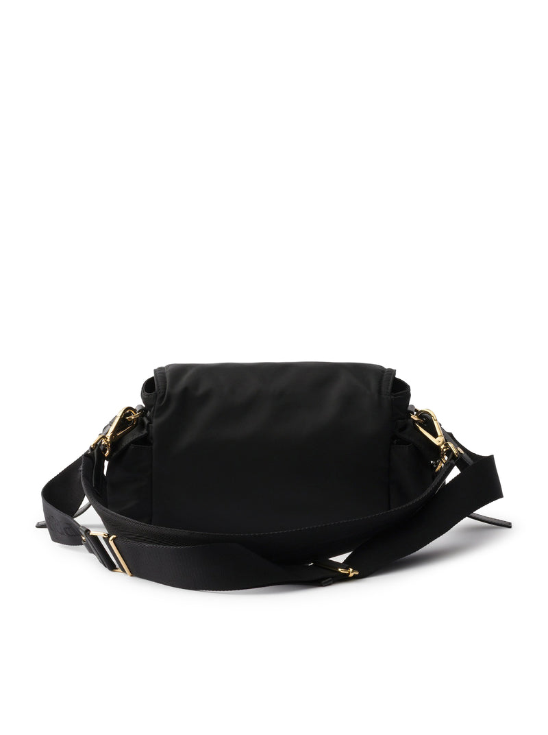 EXPLORE MEDIUM RE-NYLON BAG WITH FLAP