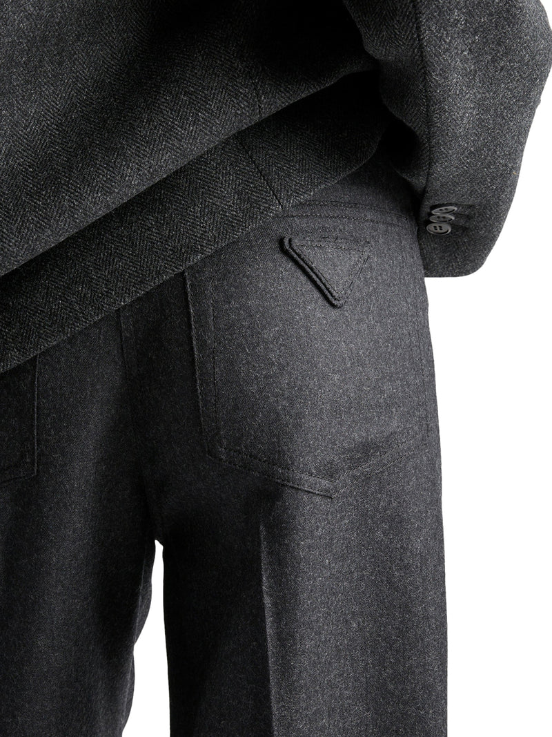 WOOL FLANNEL TROUSERS