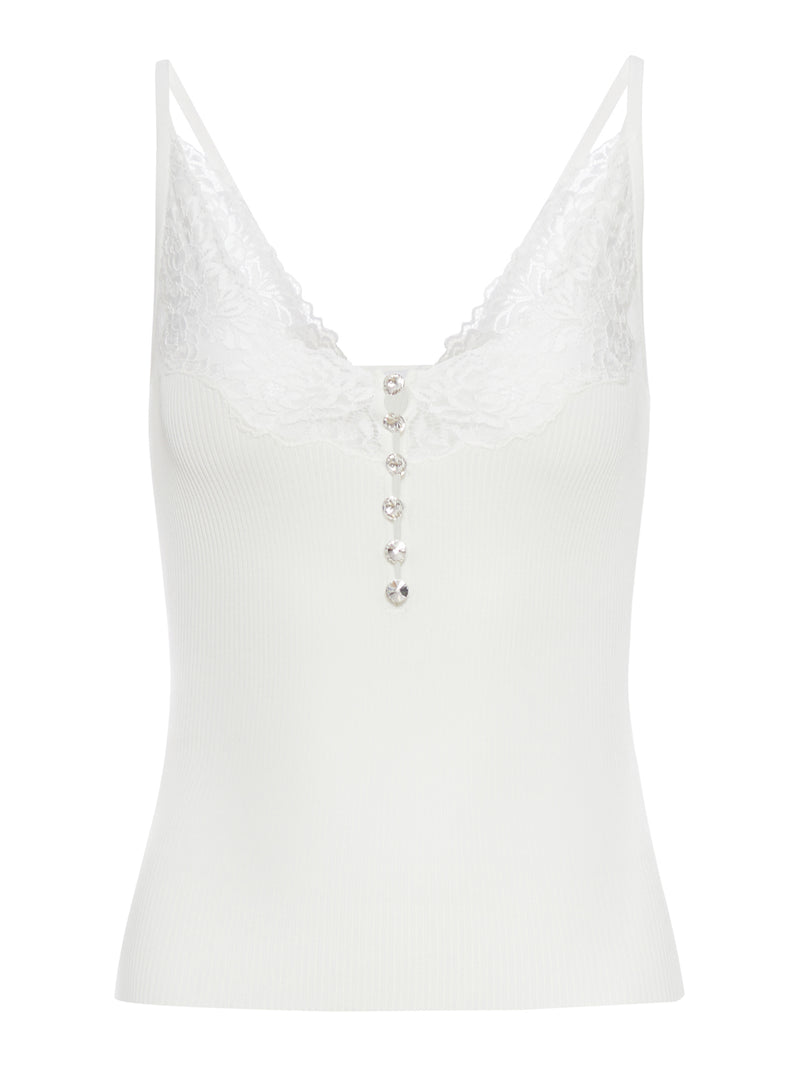 RIBBED TOP WITH LACE