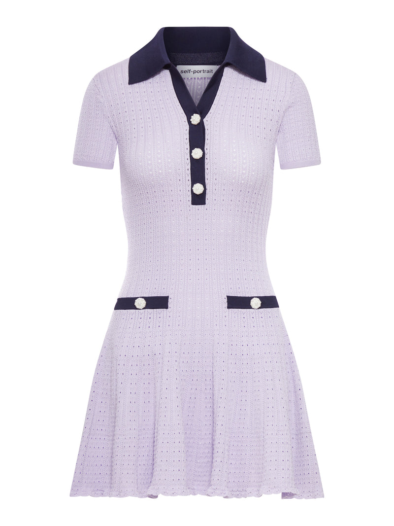 MINI DRESS IN OPENWORK MESH