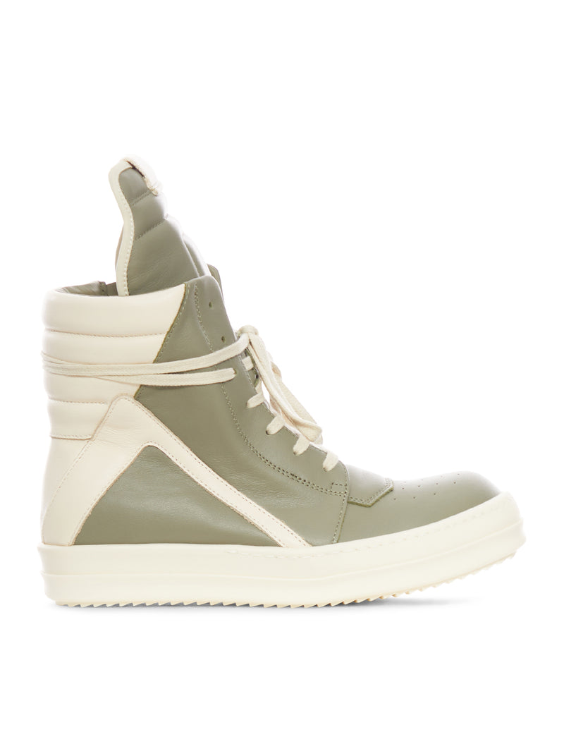 WOMAN`S GEOBASKET LEATHER SNEAKERS