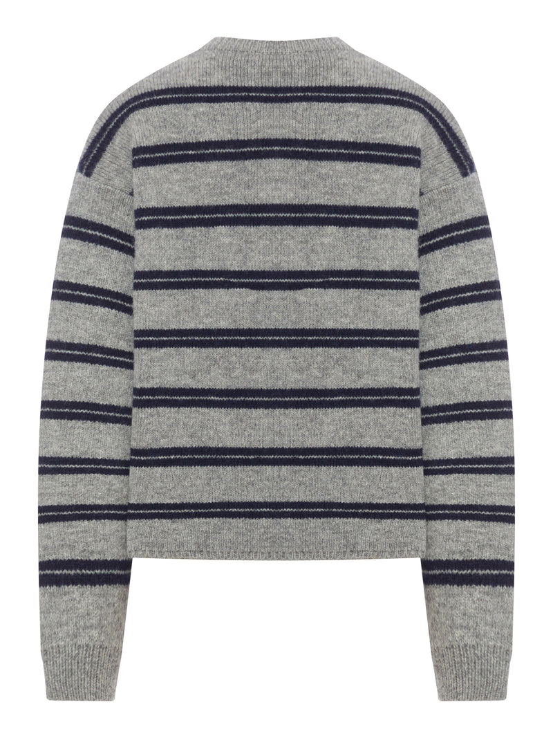 STRIPED CASHMERE CARDIGAN