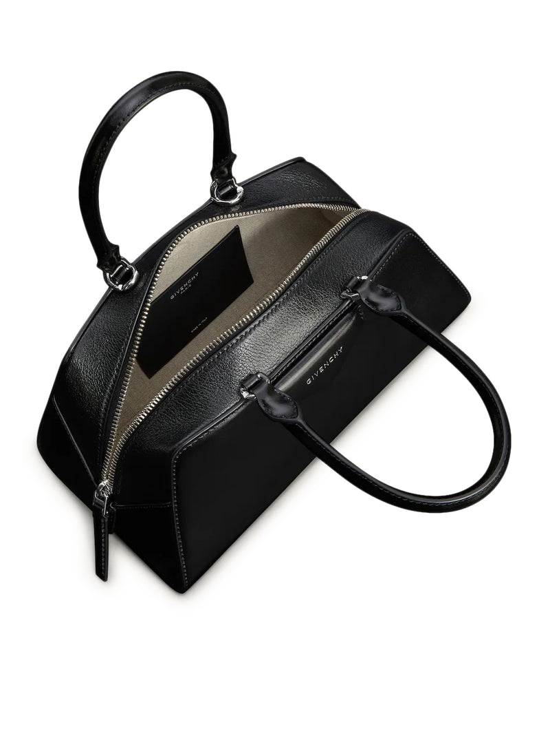 ANTIGONA EAST-WEST SMALL LEATHER BOX BAG