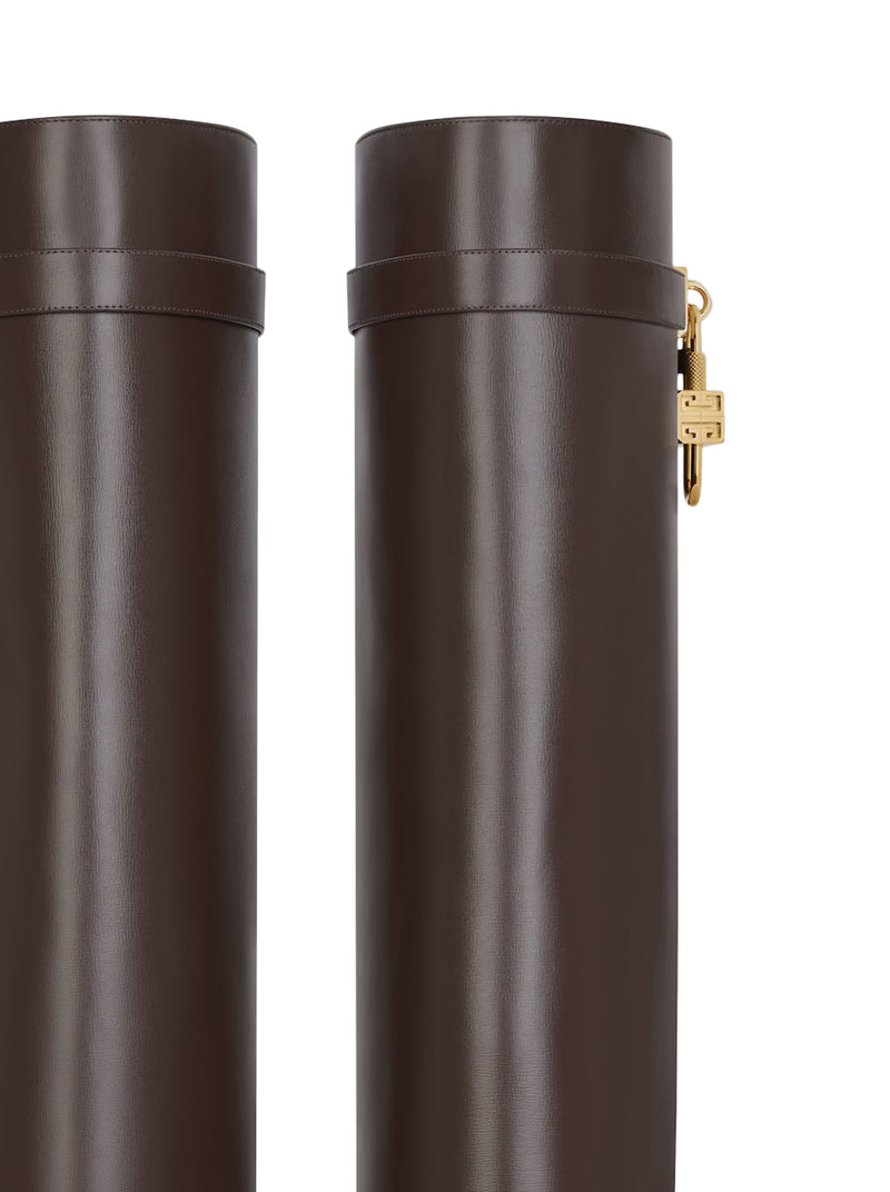 SHARK LOCK LEATHER BOOTS