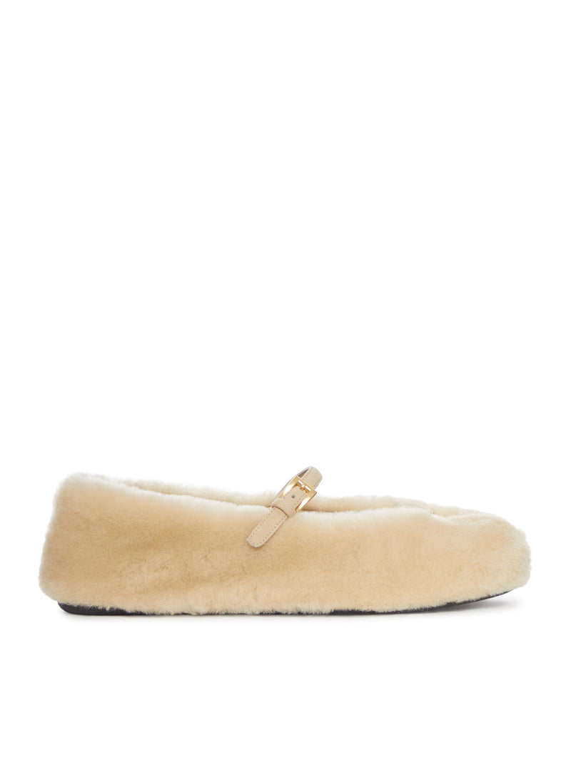 SHEARLING BALLERINAS