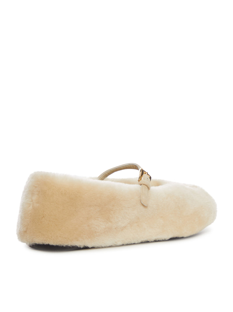 SHEARLING BALLERINAS