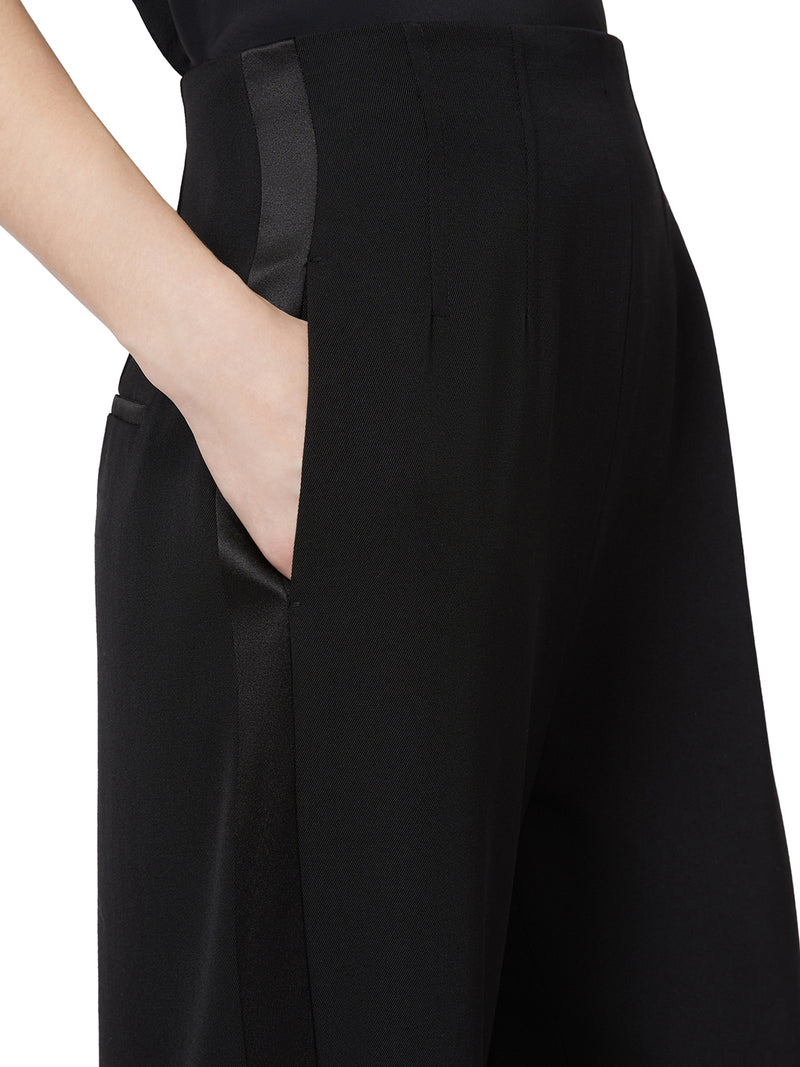 SATIRE TROUSERS IN WOOL GABARDINE