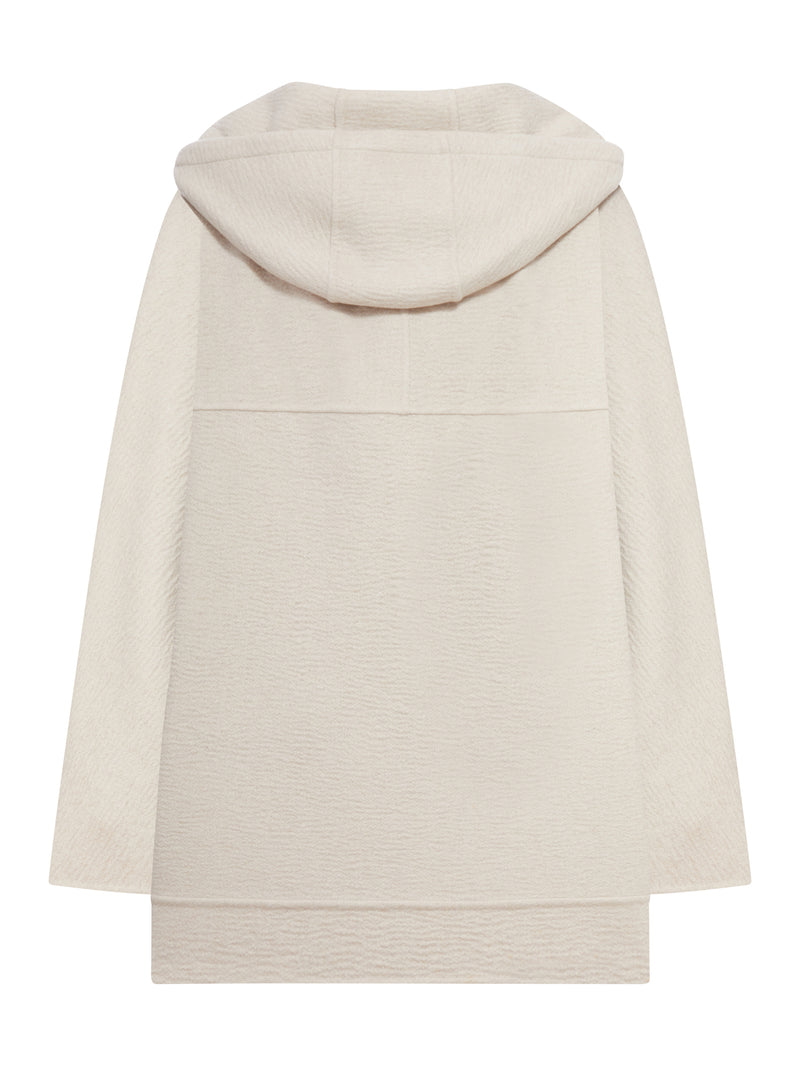 DOUBLE PURE CASHMERE SWEATSHIRT COAT