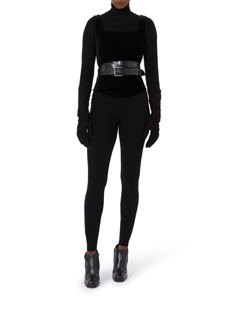 RIBBED WOOL AND CASHMERE TURTLENECK