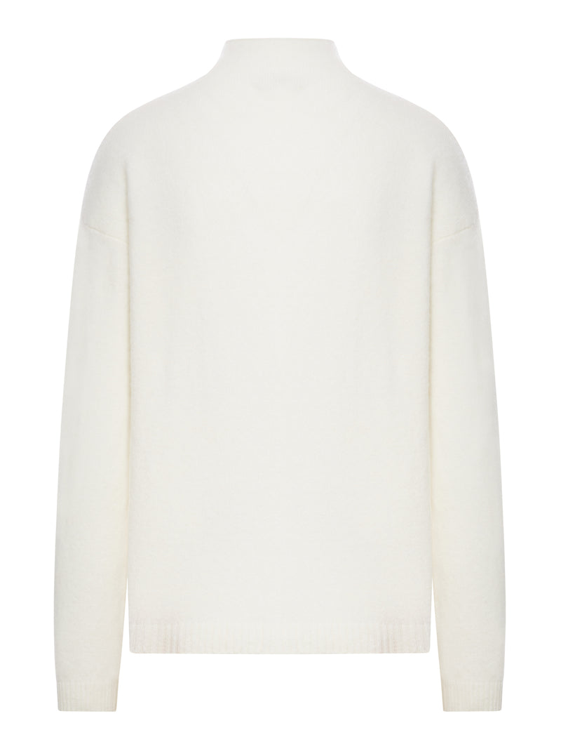 BOXY SWEATER IN STRETCH CASHMERE YARN