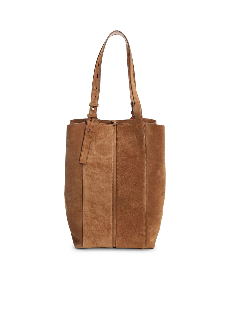 LEATHER FRINGED TOTE BAG