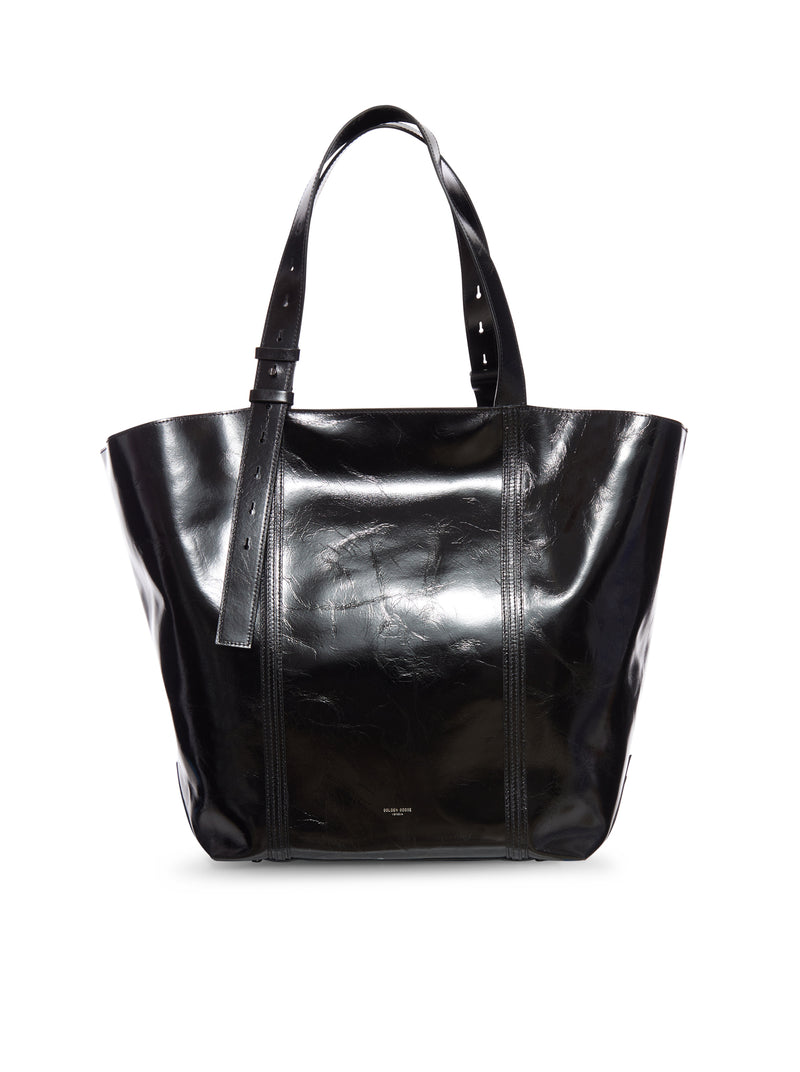 SHINY LEATHER TOTE BAG