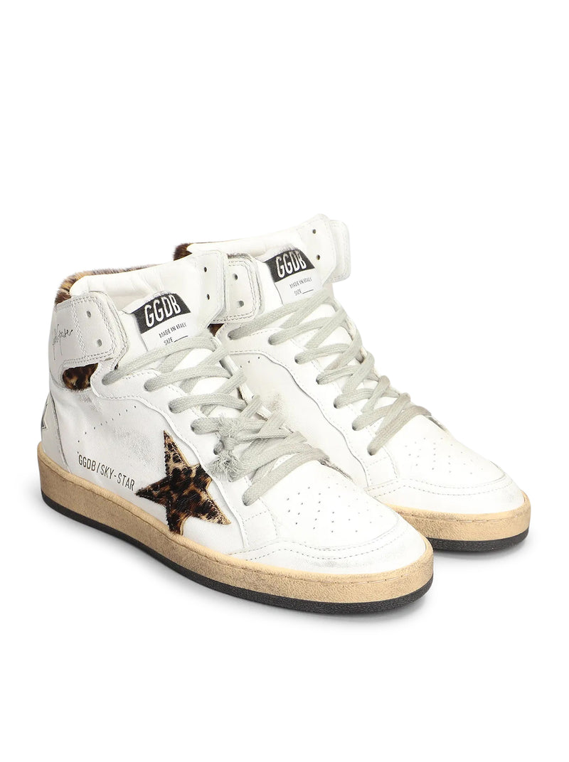 SKY-STAR SNEAKERS WITH LEO PONYSKIN INSERTS