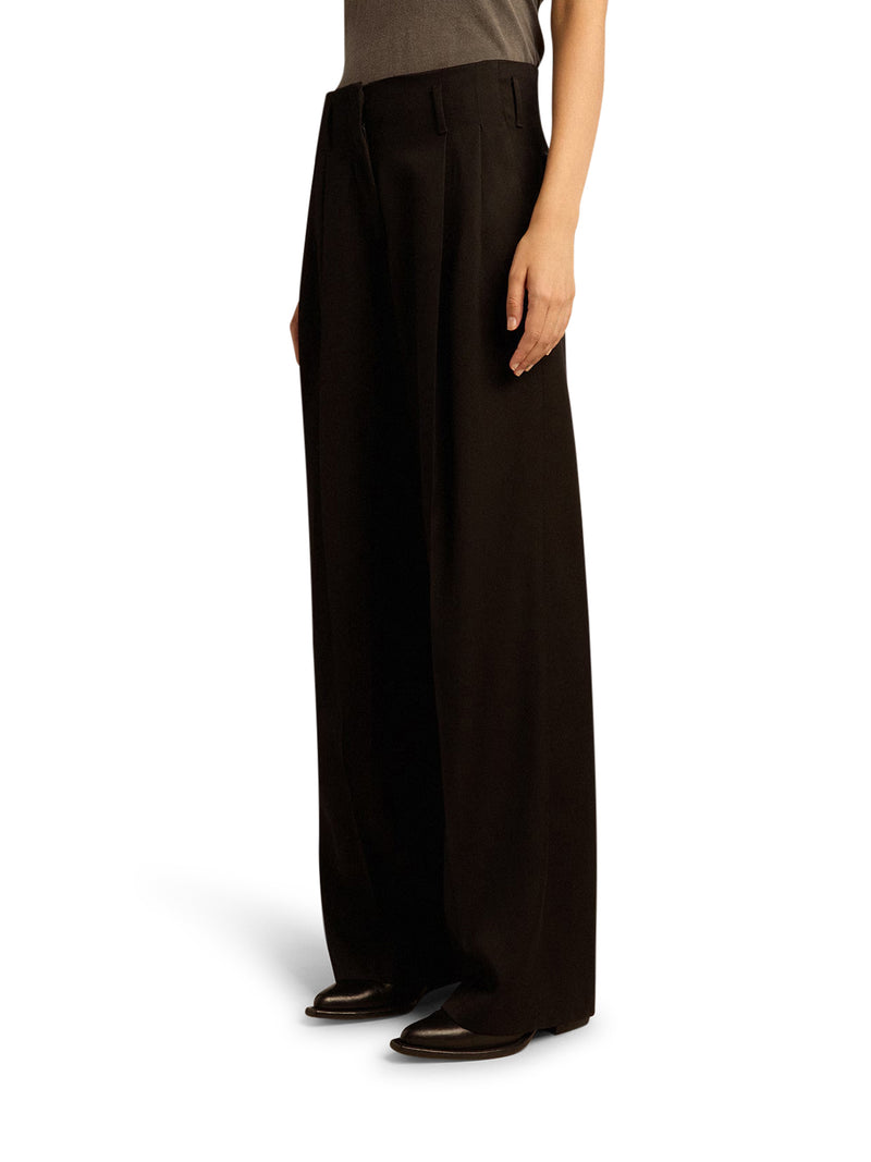 WOMEN`S WOOL GABARDINE TROUSERS