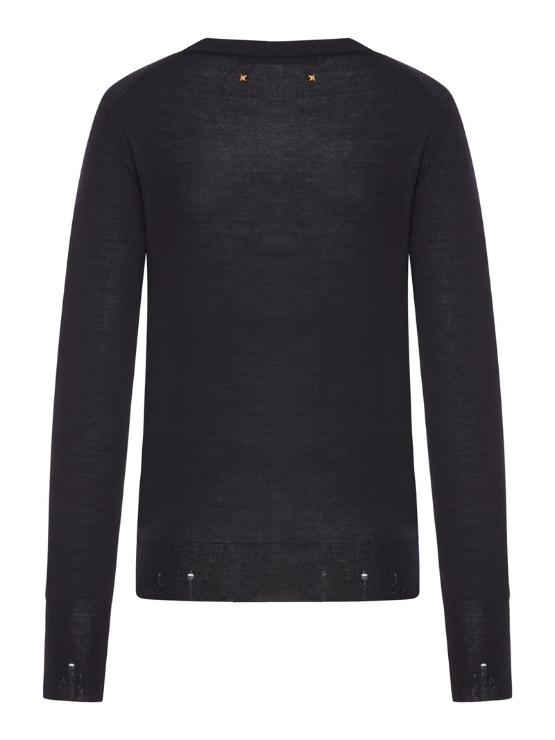 WOMEN`S CREW NECK WOOL SWEATER