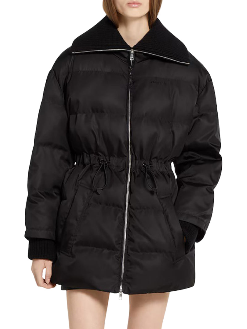 PADDED BOMBER JACKET WITH GABARDINE TRIM