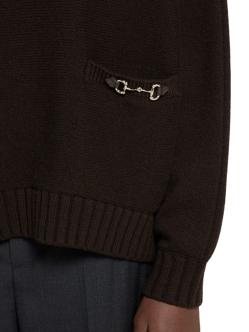 CASHMERE BLEND HIGH NECK SWEATER