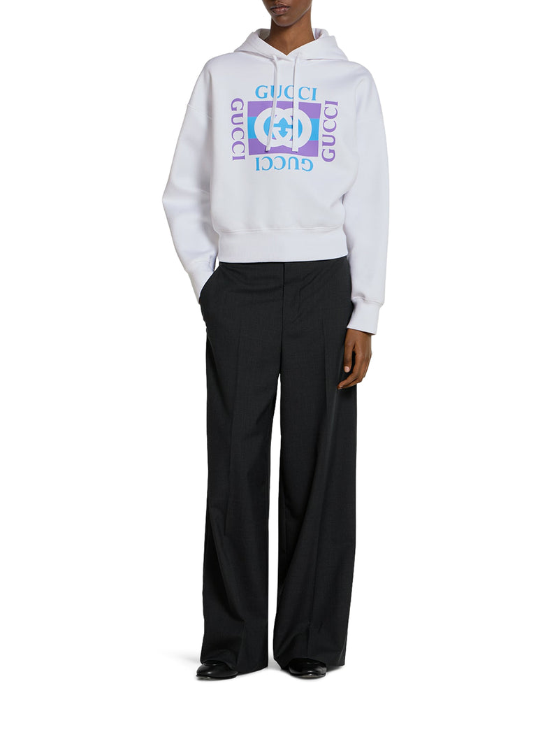 PRINTED COTTON HOODIE