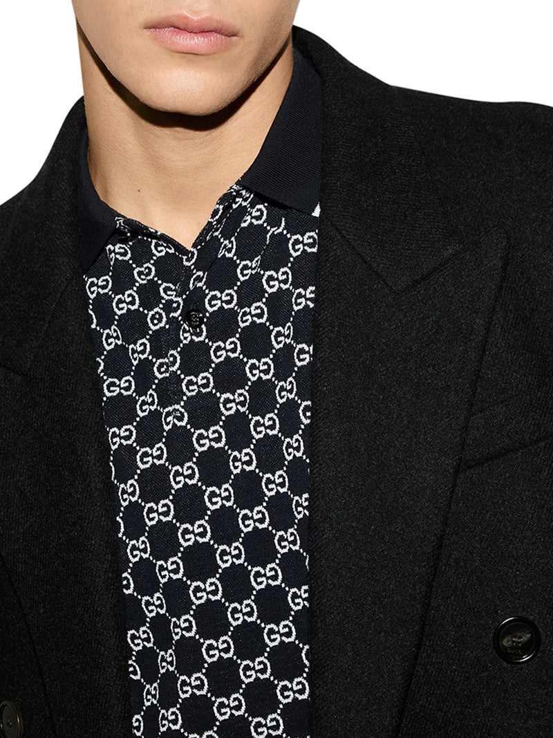 GG JACQUARD COTTON PIQUET POLO