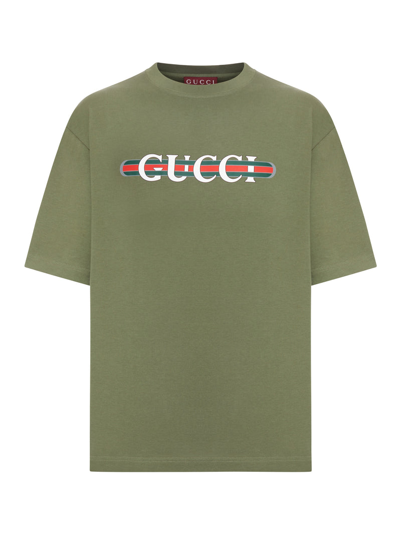 HEAVY COTTON JERSEY T-SHIRT WITH PRINT