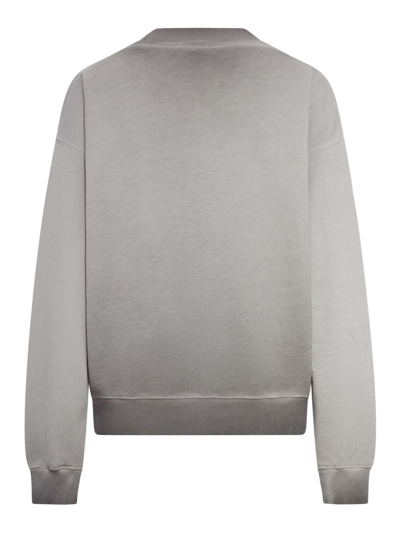 CREW NECK COTTON SWEATSHIRT WITH DEGRADED EFFECT