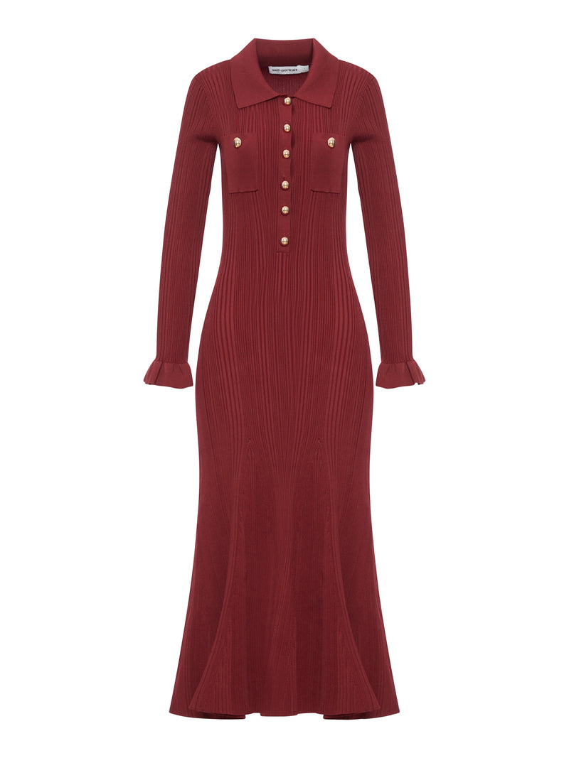 RIBBED KNIT MIDI DRESS