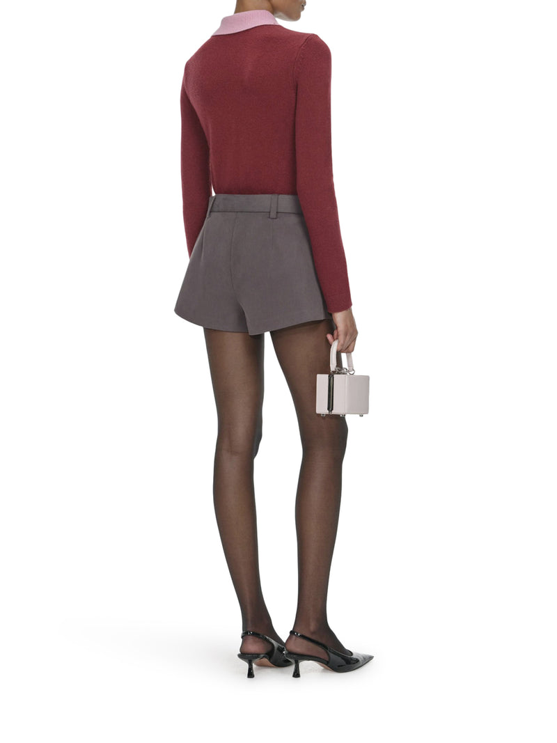 SWEATER WITH CLASSIC CONTRAST COLLAR