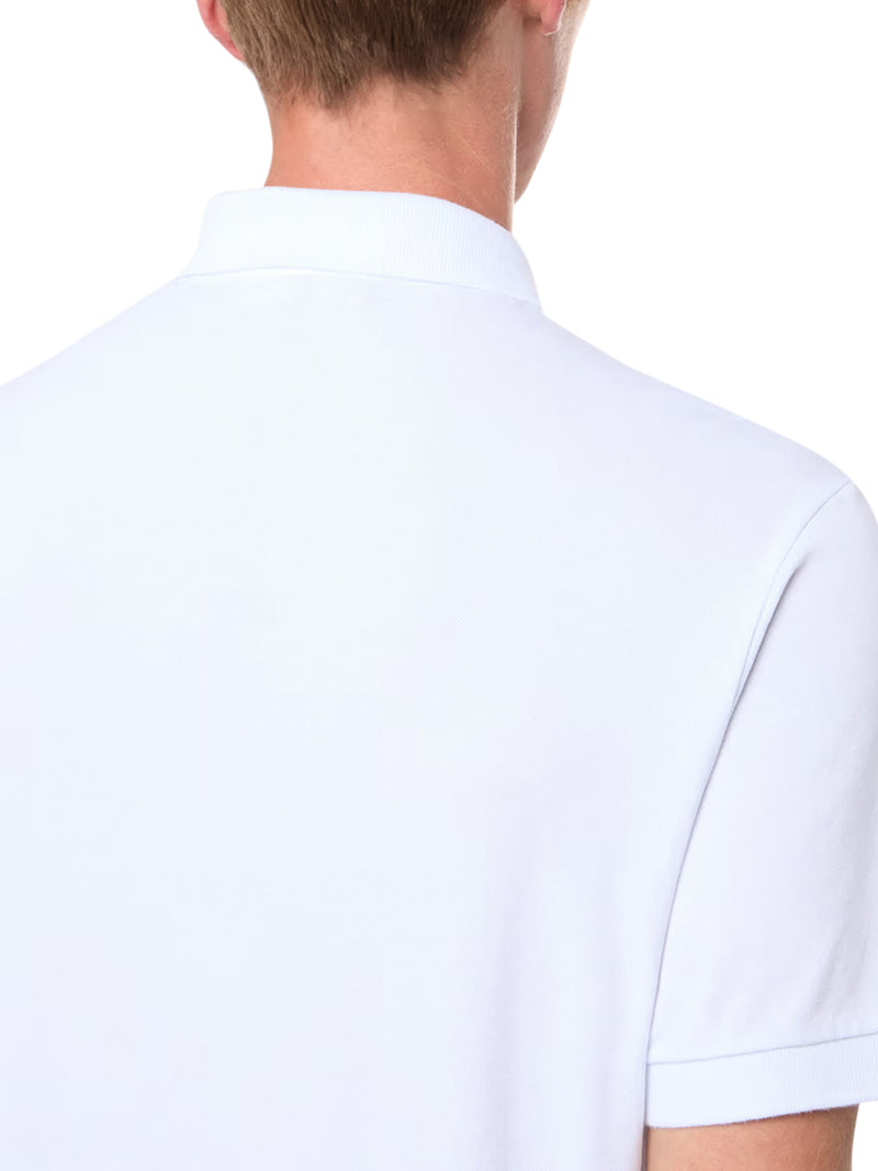 COTTON POLO WITH LOGO PATCH