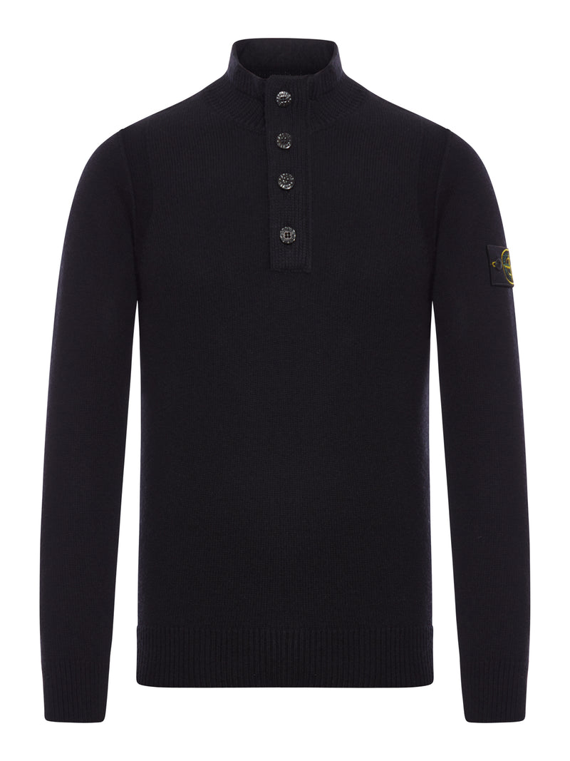 SWEATER WITH SHORT ZIP AND FELT DETAILS