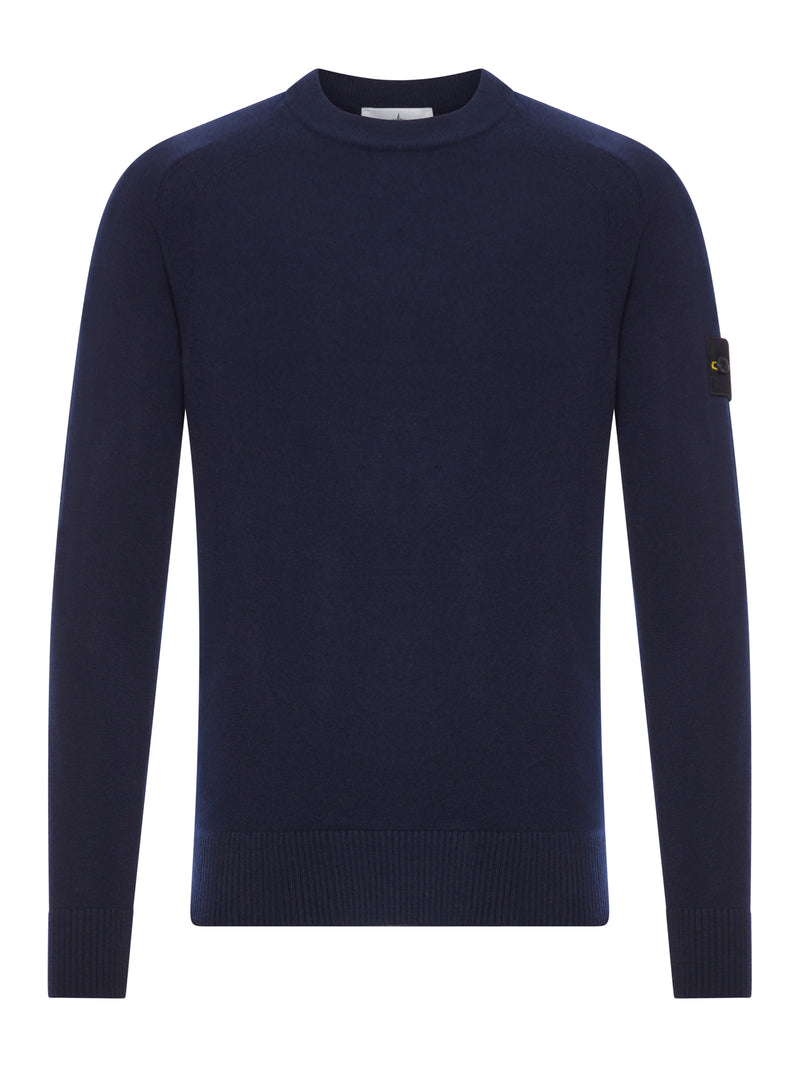 COMPASS LOGO CREW NECK WOOL SWEATER