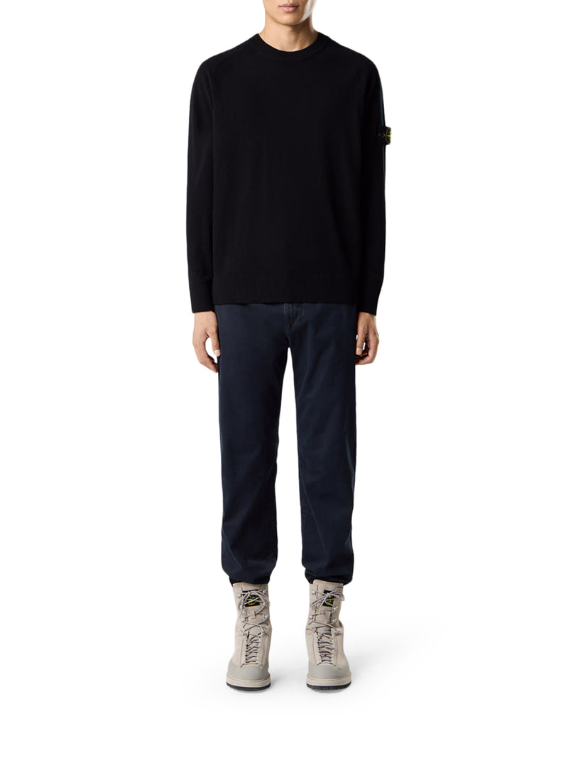 COMPASS LOGO CREW NECK WOOL SWEATER