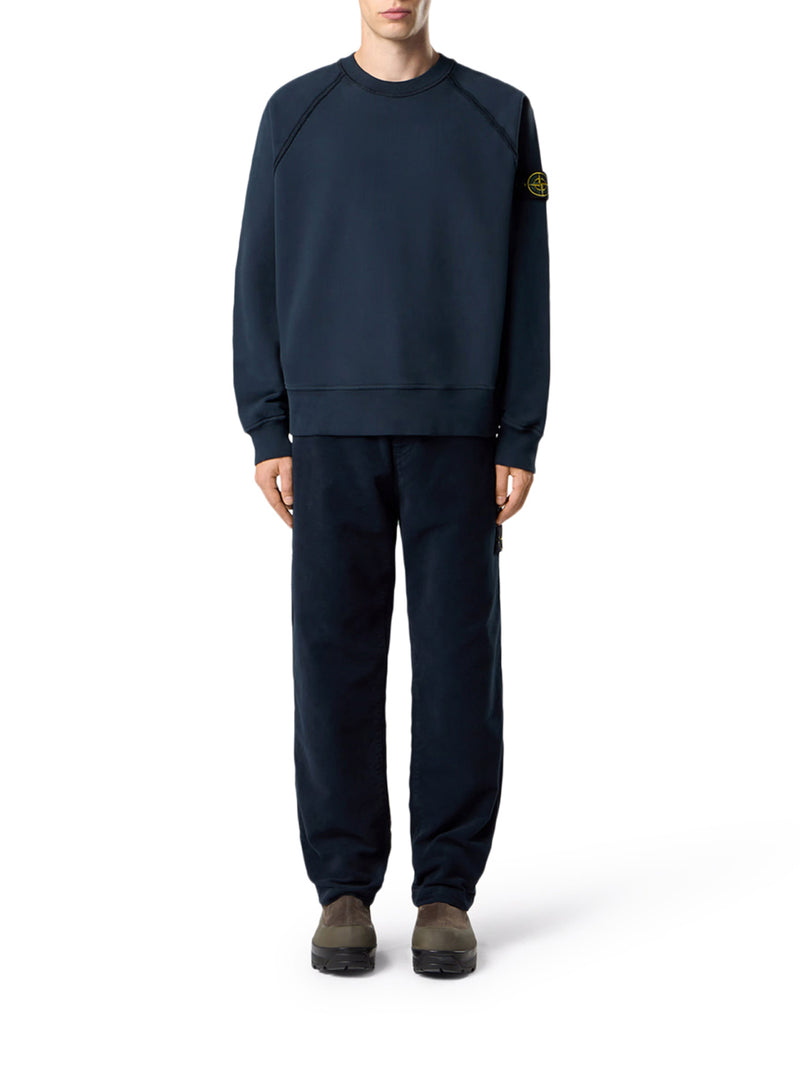 CREW NECK SWEATSHIRT IN ORGANIC BRUSHED COTTON