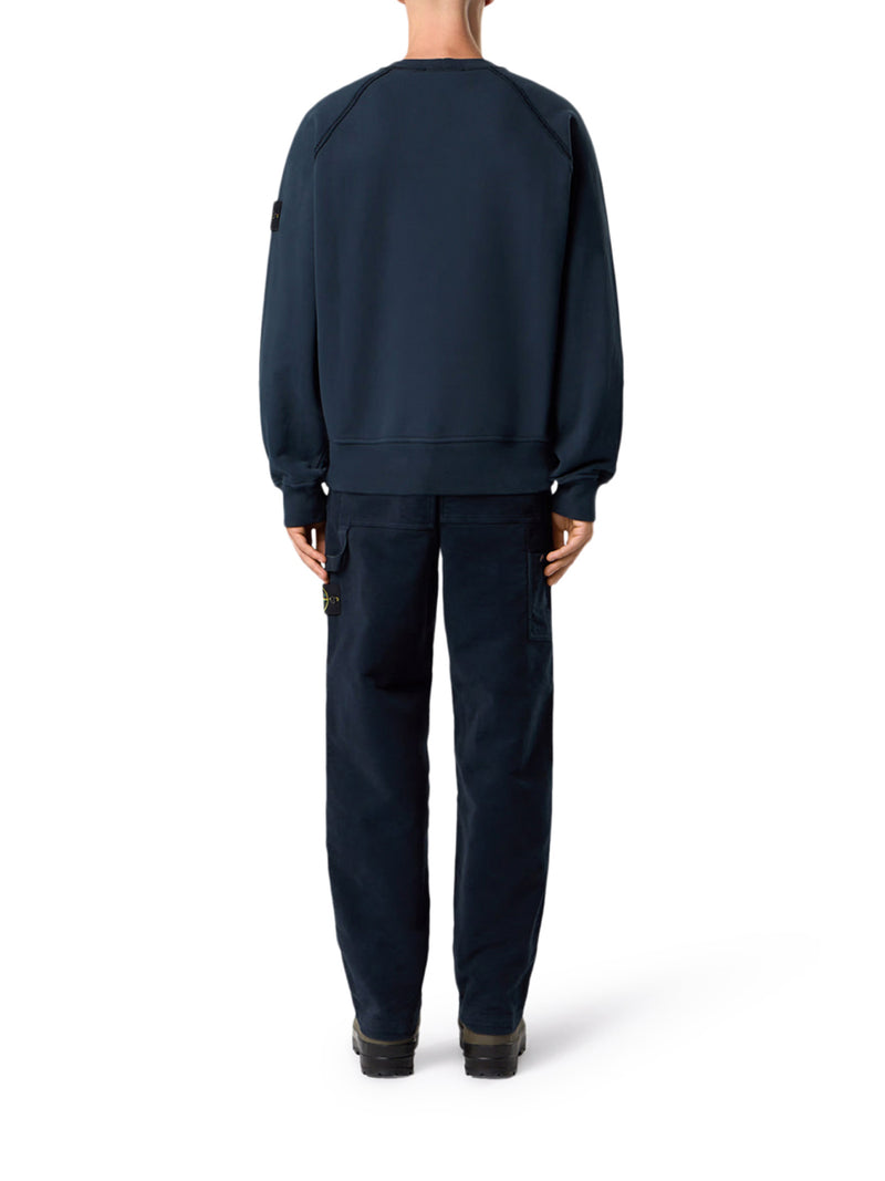 CREW NECK SWEATSHIRT IN ORGANIC BRUSHED COTTON