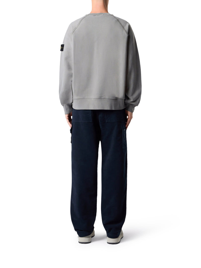 CREW NECK SWEATSHIRT IN ORGANIC BRUSHED COTTON