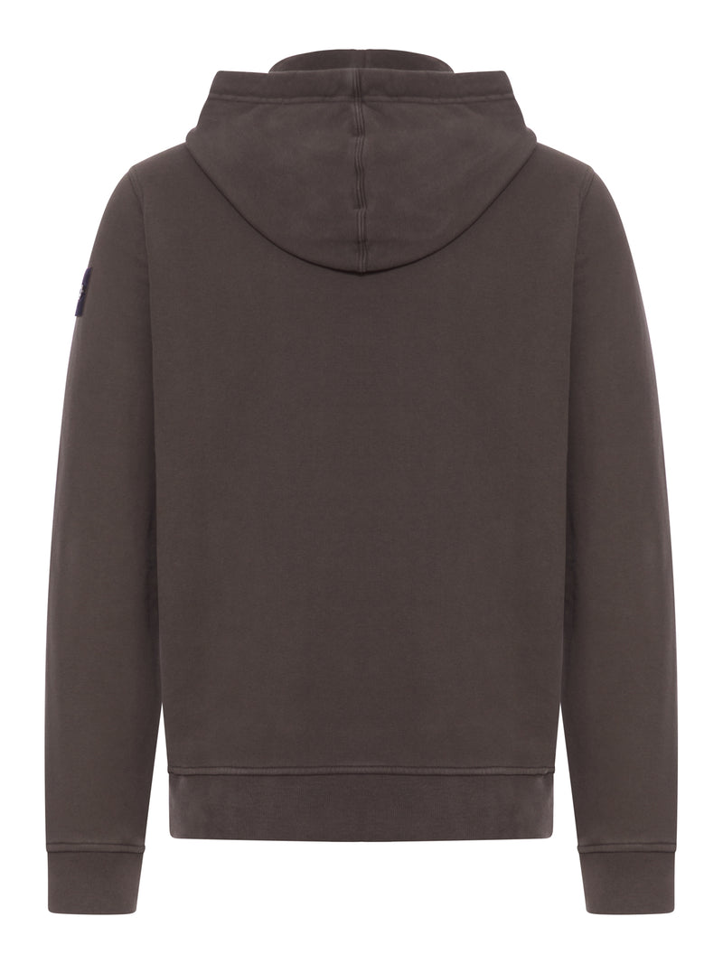 COTTON HOODIE WITH COMPASS LOGO