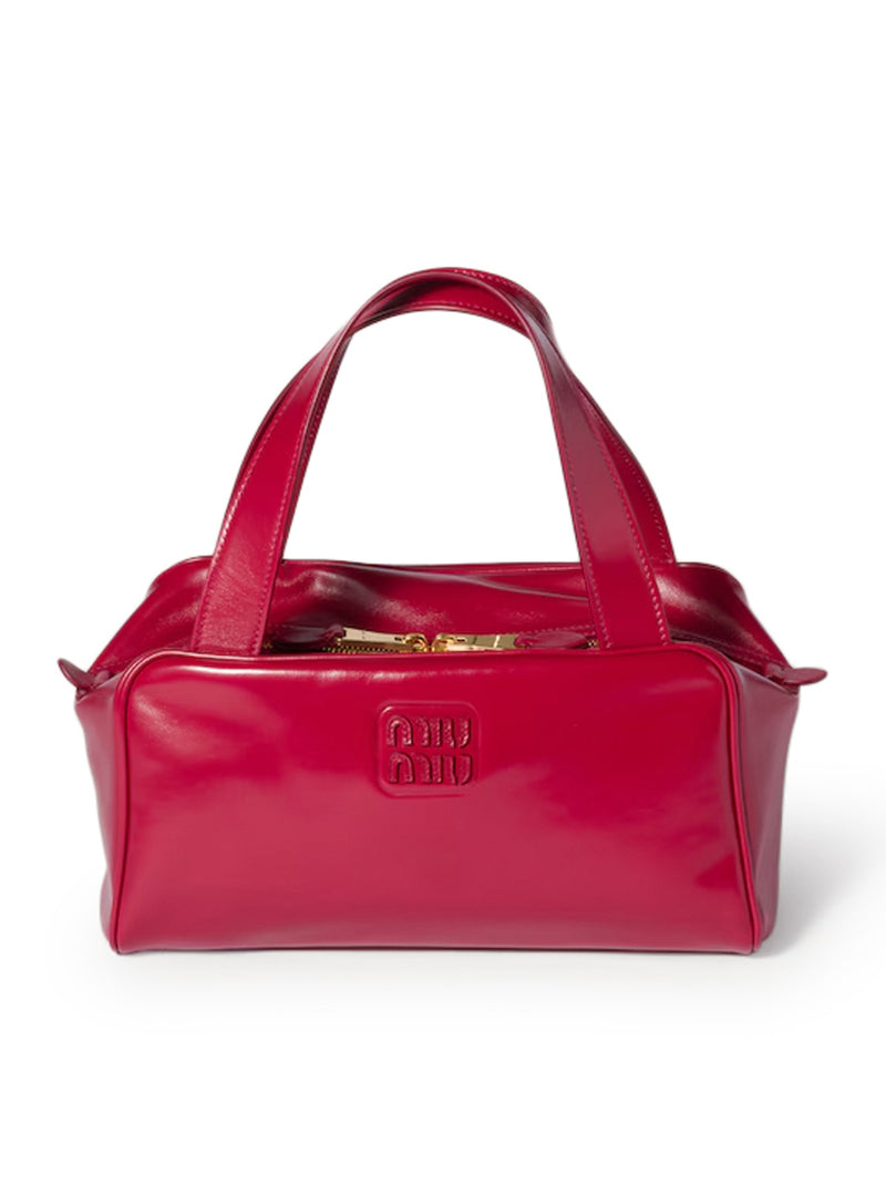 LEATHER TOP HANDLE BAG