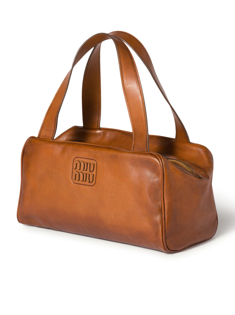 LEATHER TOP HANDLE BAG