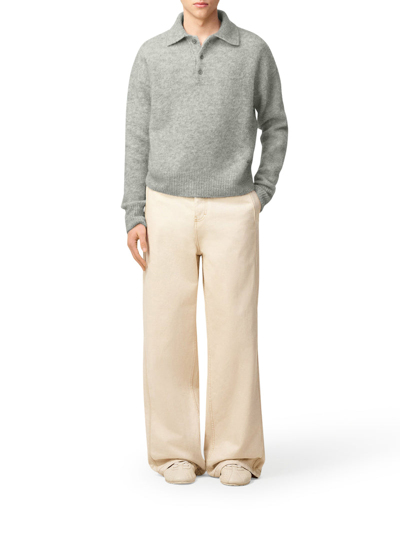 ALPACA LONG-SLEEVED POLO SHIRT