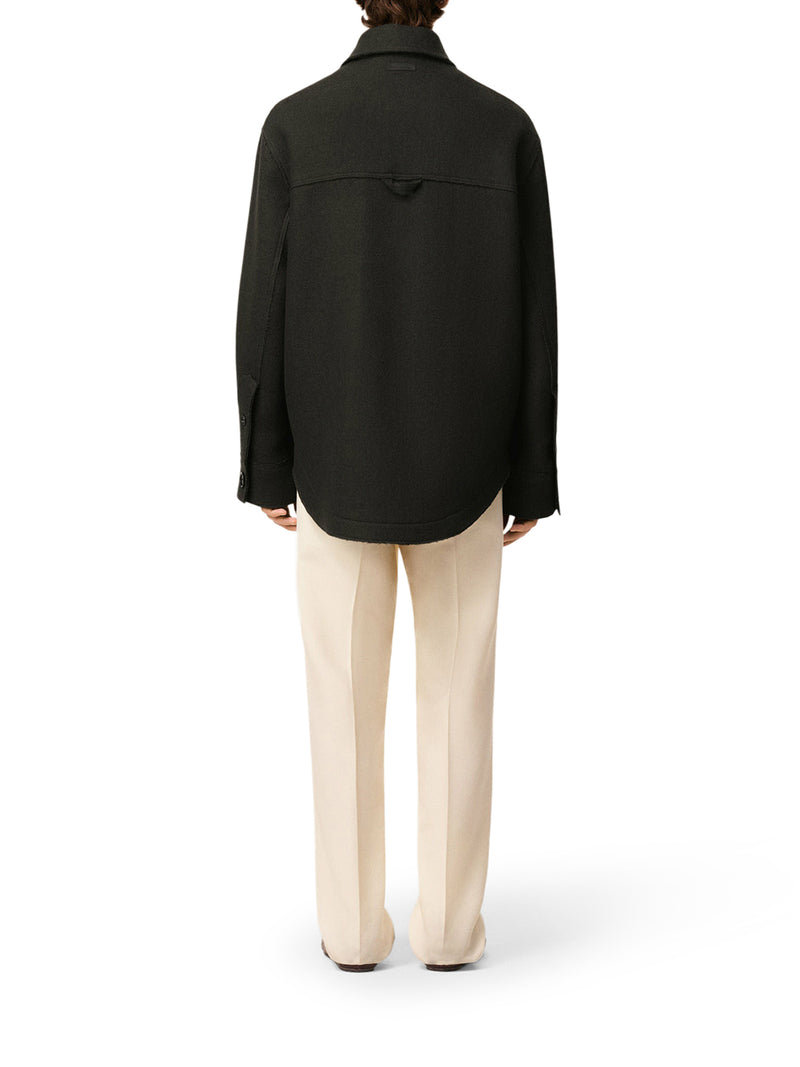 WOOL GABARDINE OVERSHIRT