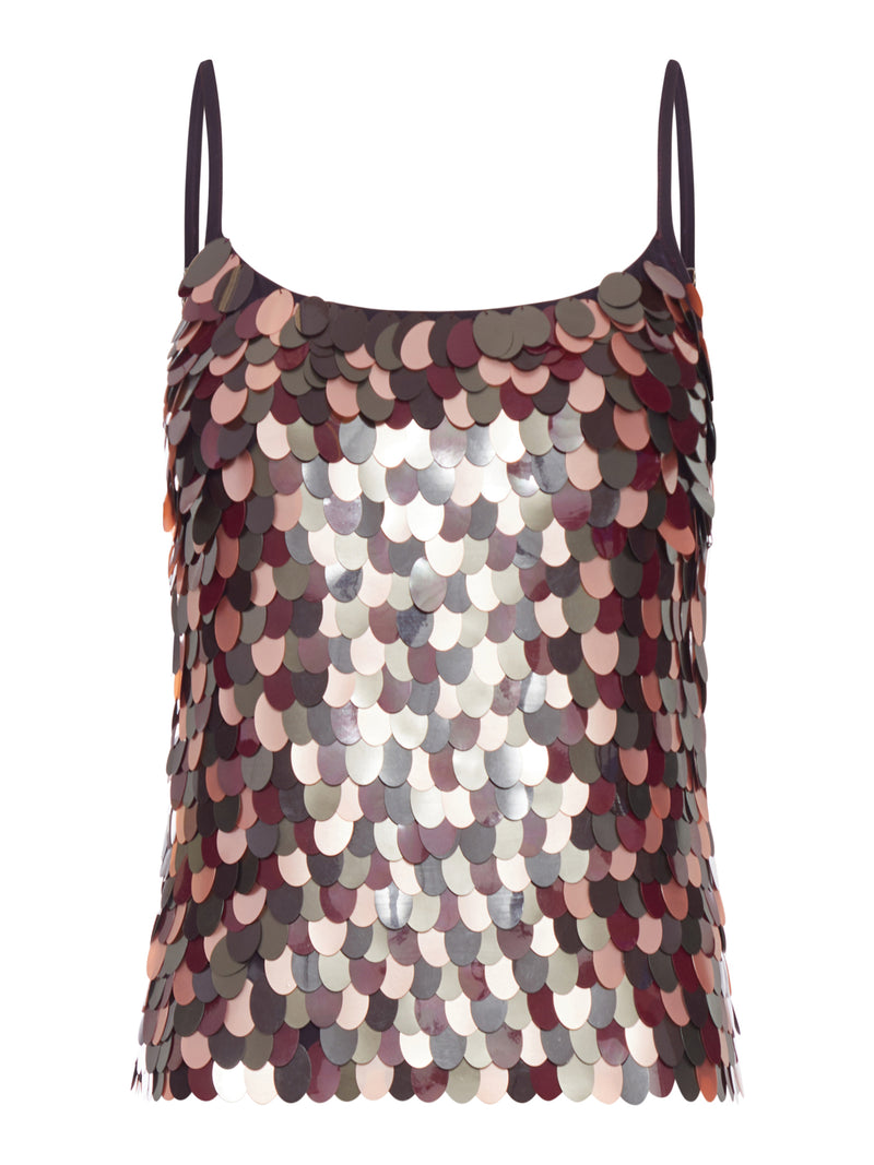 EMBROIDERED TOP WITH SEQUINS