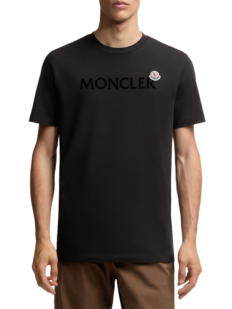 COTTON FLOCKED LOGO T-SHIRT