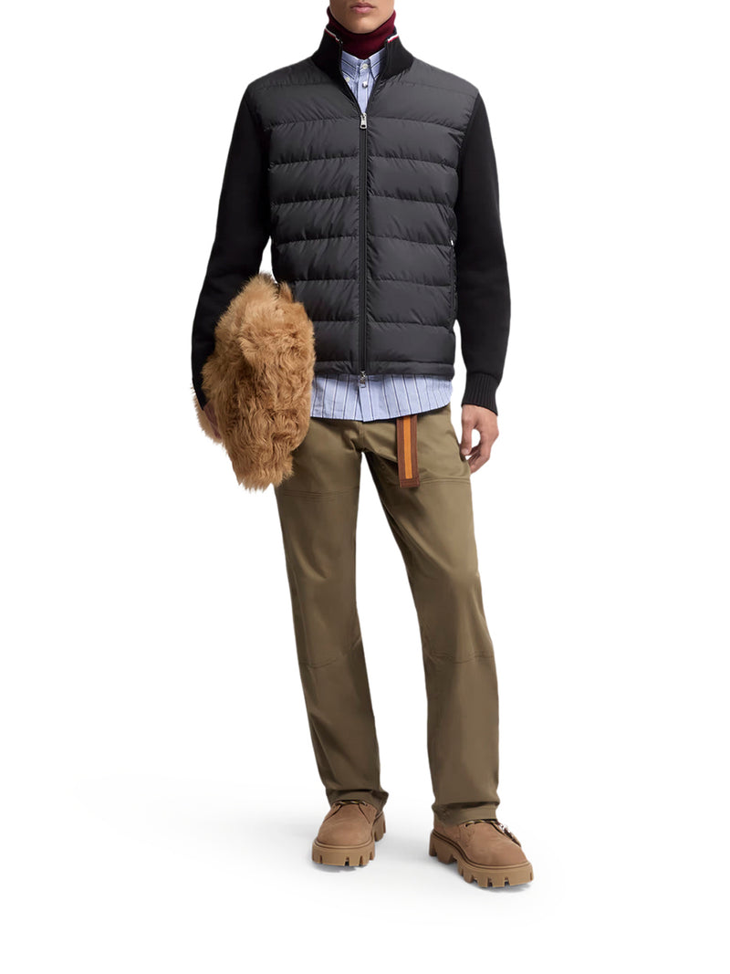 COTTON PADDED CARDIGAN WITH ZIP