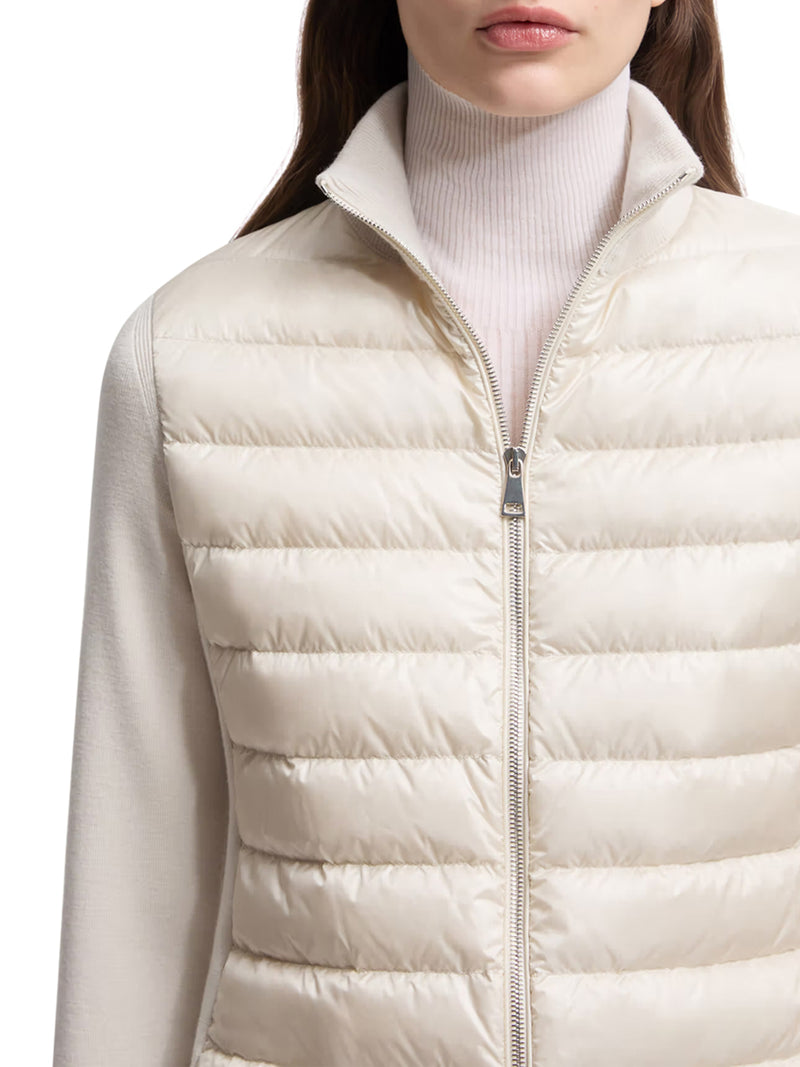 WOOL PADDED CARDIGAN WITH ZIP