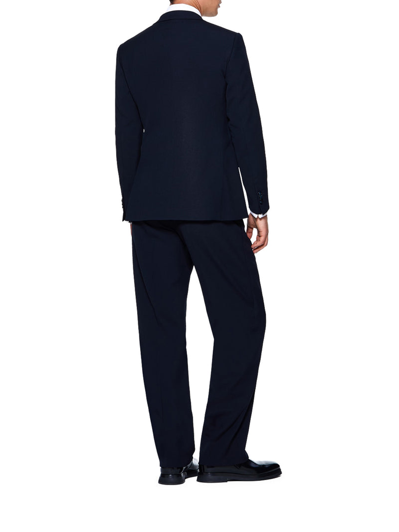 ROYAL LINE DOUBLE BREASTED SUIT IN CANNETÉ CREPE WOOL