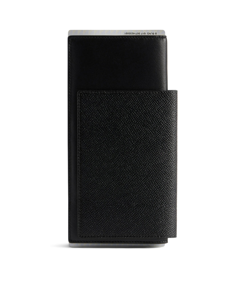 1-CARD LONG PASSPORT WALLET IN BLACK