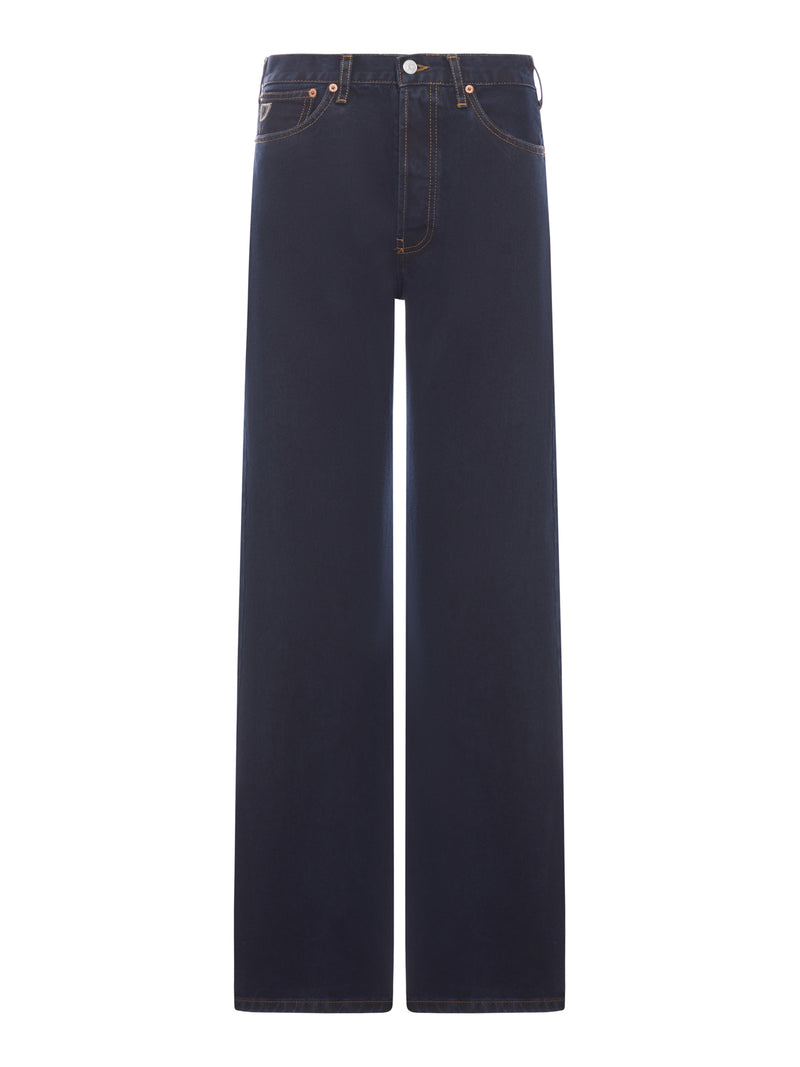 LINDSAY PALAZZO JEANS IN DENIM