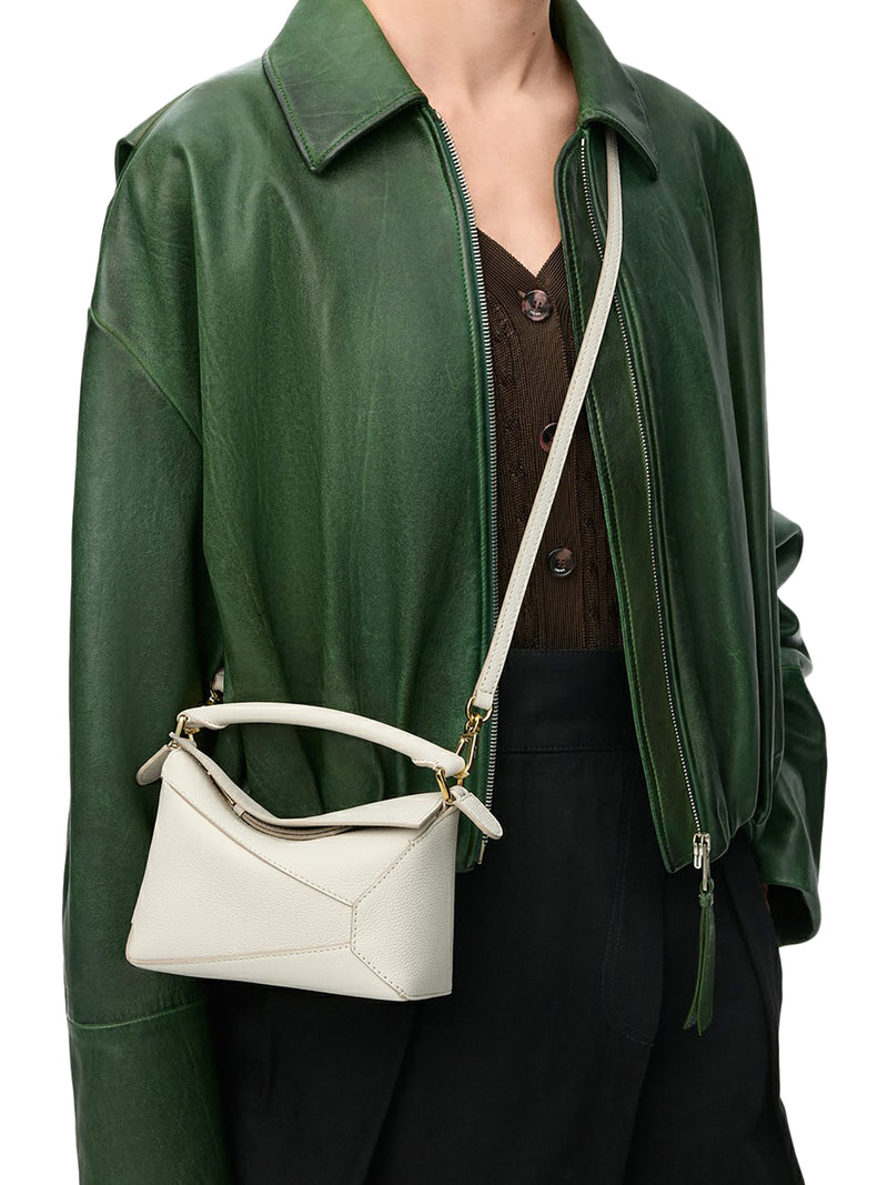 PUZZLE EDGE MINI BAG IN GRENADE LEATHER